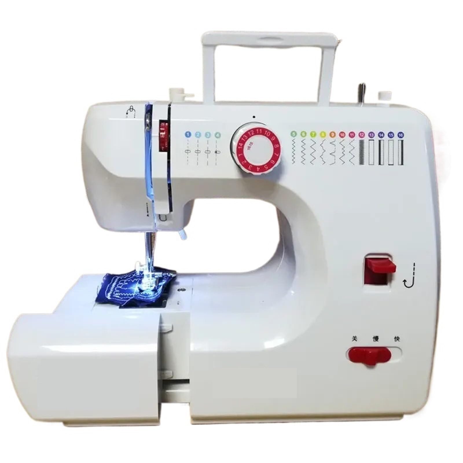 Edede One Color Sewing Machine, Domestic Electric Sewing Machine Household Multifunction Mini Pedal Sartorially Presser Foot Replaceable