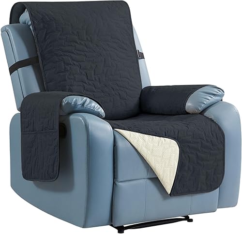 Miniatura 58 de CUCRAF Funda acolchada antideslizante para sofá, resistente al agua, protector de muebles para sofá de 3 cojines, apto para mascotas, funda de sofá