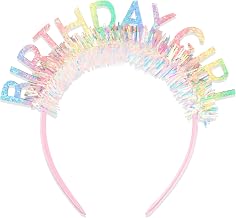 CIEHER Birthday Girl Headband Birthday Crown for Women Girls