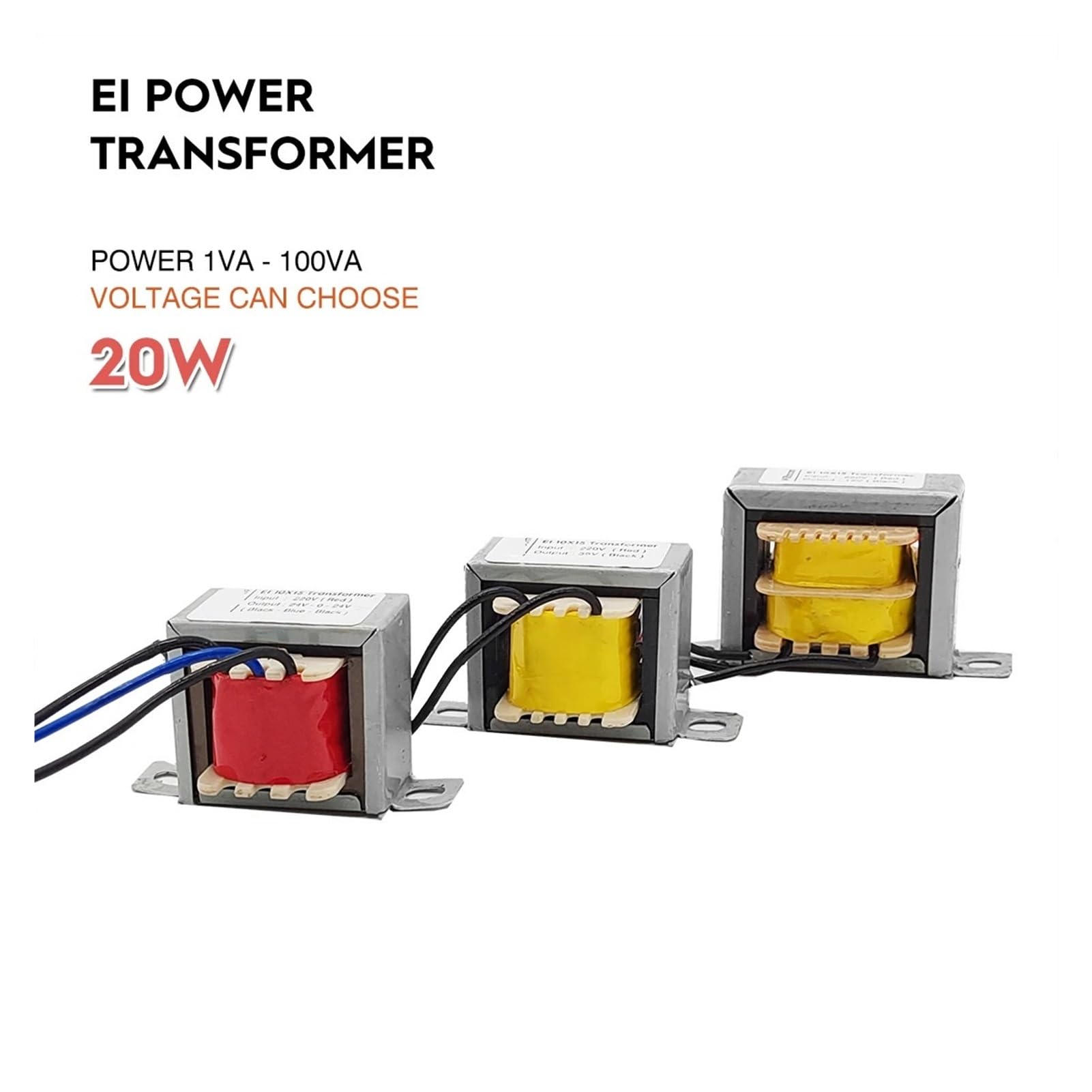 VARNOK Ei transformator mocy 20 W transformator mocy jaj 19 x 30 wyjście pojedyncze 9 V 12 V 15 V 18 V 24 V 110 V czysty drut miedziany wzmacniacz audio wejście transformatora 220 V 110 V (wejście 380
