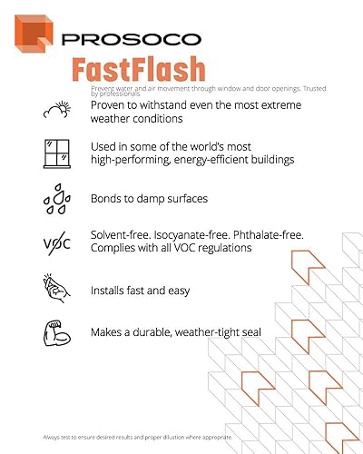 Miniatura 6 de PROSOCO FastFlash  Membrana intermitente aplicada con líquido impermeable y hermética confiada por profesionales 1