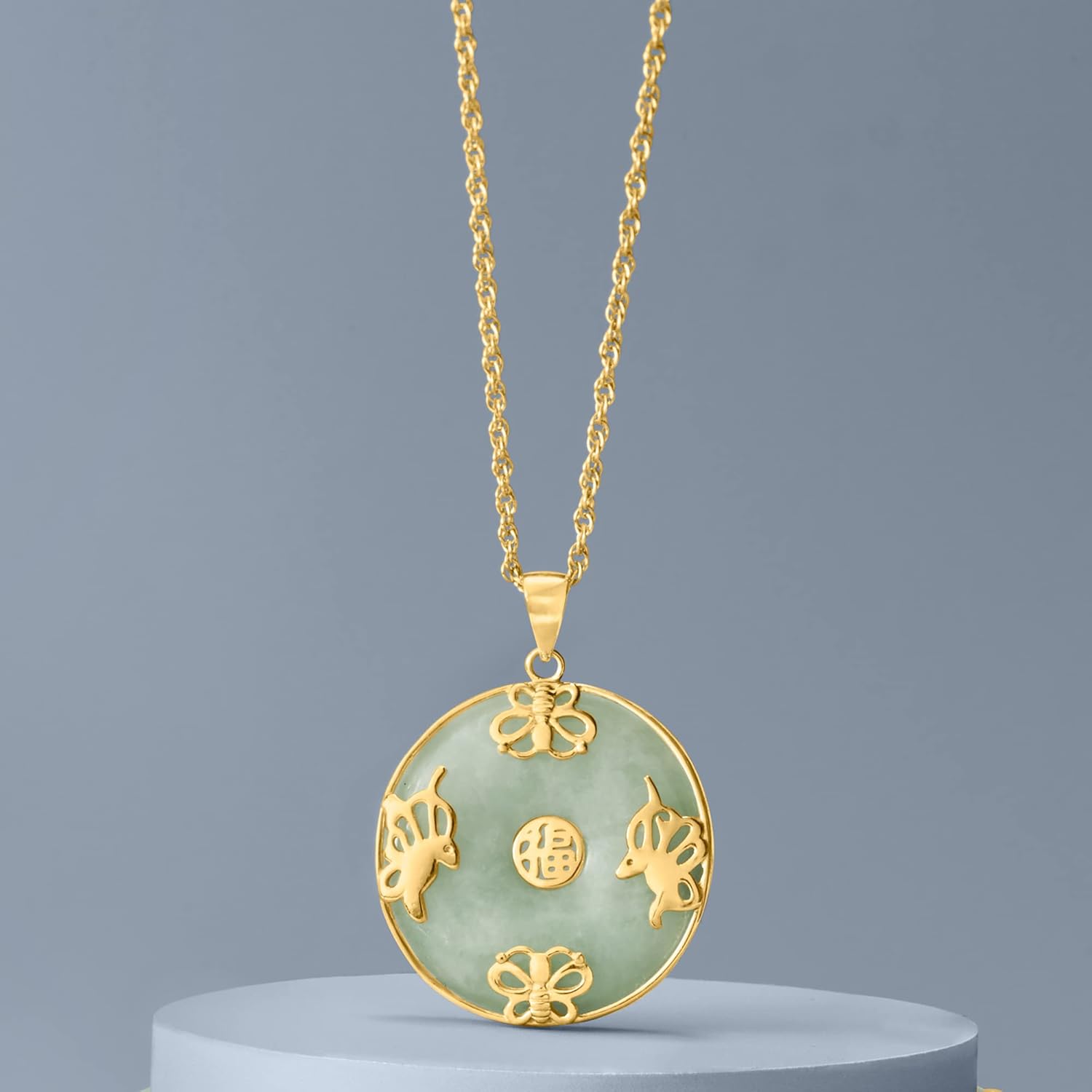 Ross-Simons Good Fortune Butterfly Pendant Necklace in 18kt Gold Over Sterling - Image 7