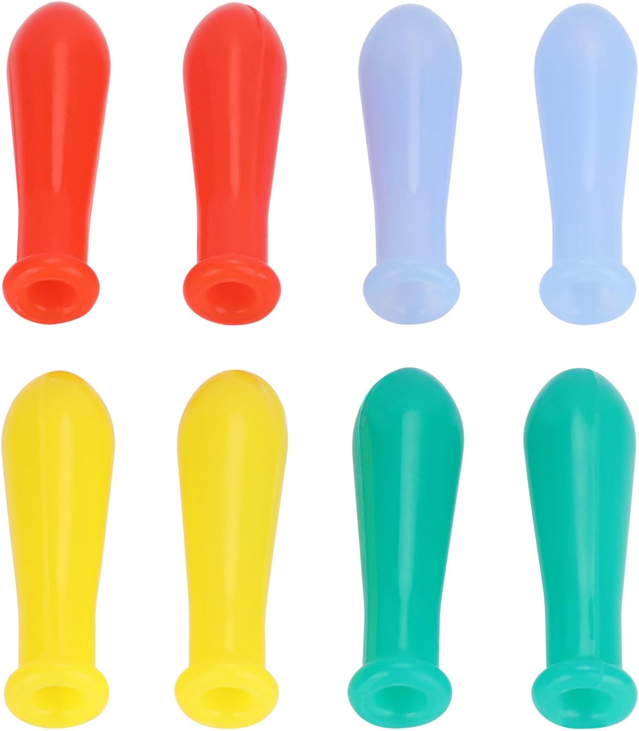 Dropper Silicone Cap, Thickened Silicone Glass Dropper Tips Lab Suction Rubber Cap for 1-5 ml Glass Droppers, 8-Pack in 4 Different Colors
