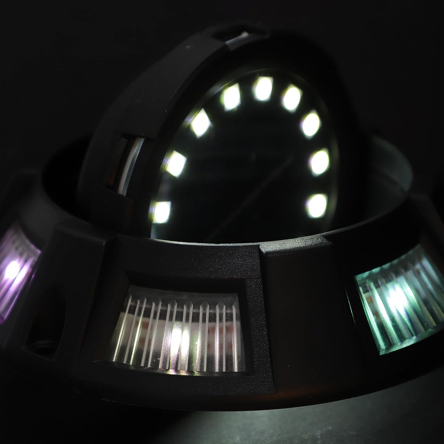 4Pcs Solar Ground Lights Outdoor In-ground Pathway Lawn Deck Patio Landscape Lighting with Rotatable Side Glow for Garden Walkway