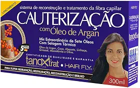 Kit Cauterização Com Óleo de Argan hair fly 300ml