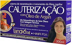 Kit Cauterização Com Óleo de Argan hair fly 300ml