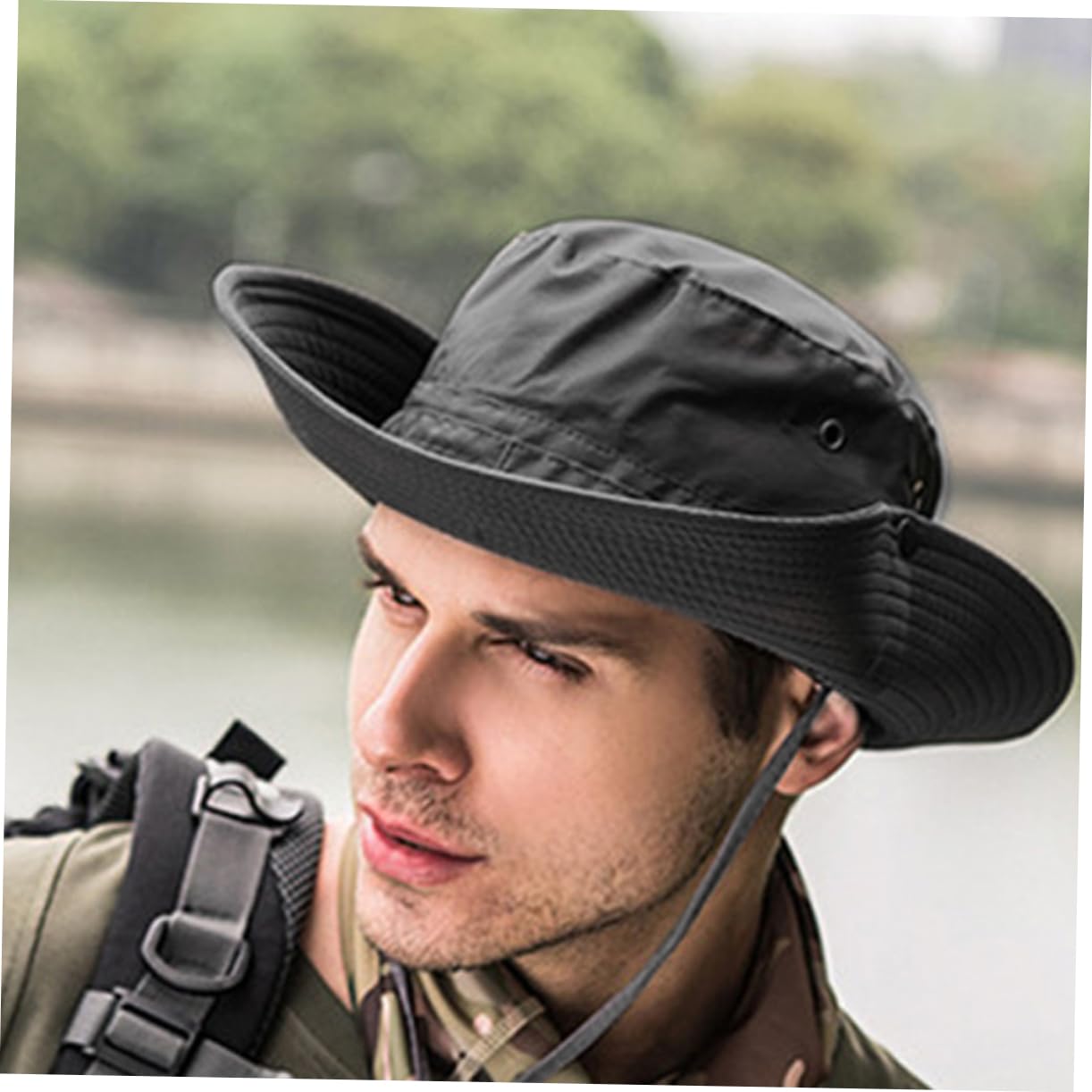 COLLBATH Cappello da Sole Pieghevole Larga per Donna Uomo Cappello Estivo da Viaggio con Protezione Solare per Spiaggia E Trekking