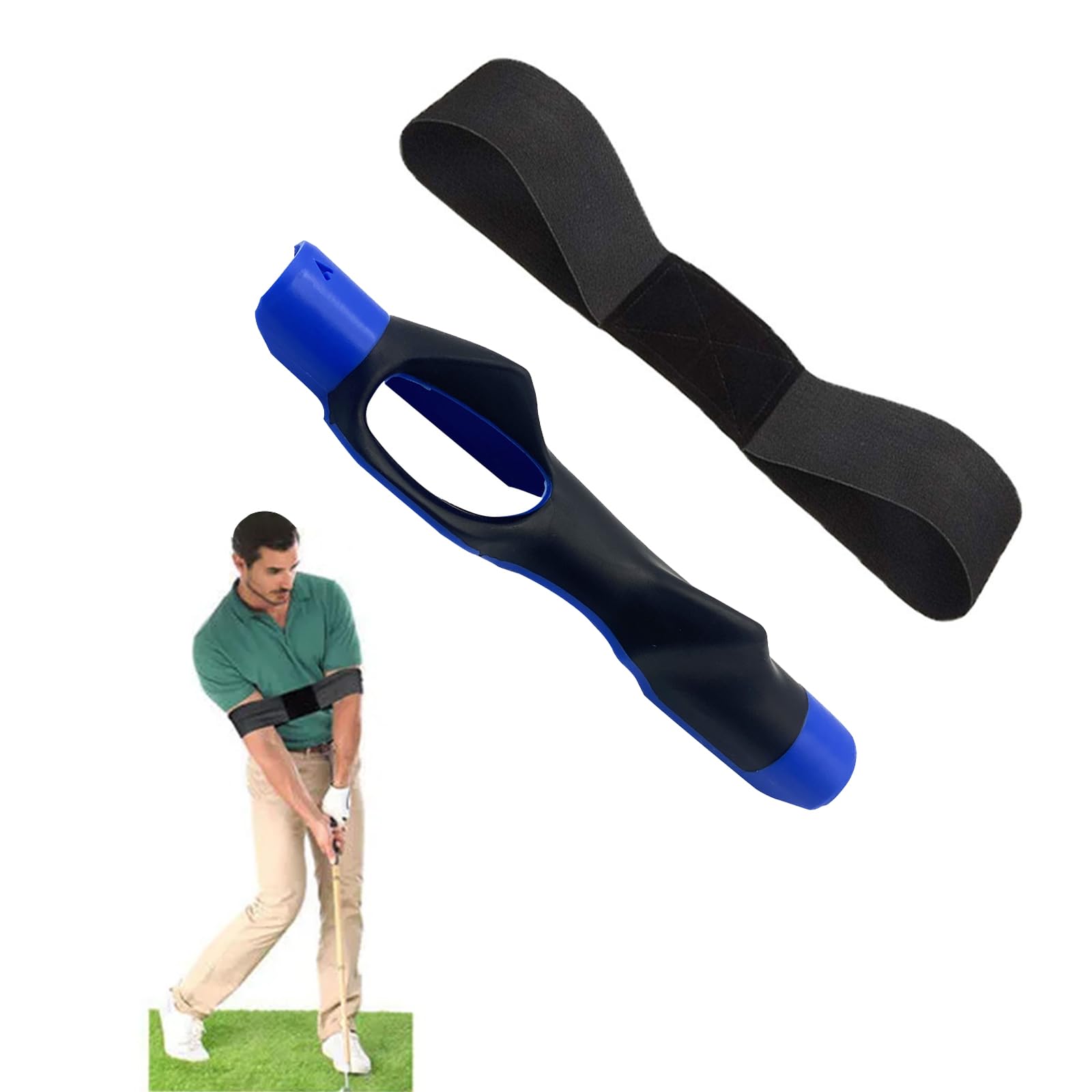 Wnzdp 2Pcs Golf grip Training Aid and Swing Correcting Band Combo to Golf Grip Trainer & Improve Swing Mechanics, Grip Trainer Golf for Correct Hand Position & Consistency, for Men & Women