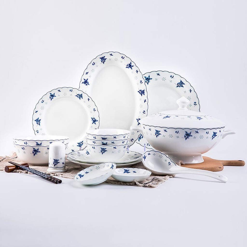  食器セット 青と白 Amazon.co.jp: 中国食器セット、ディナープレートセラミック食器セット