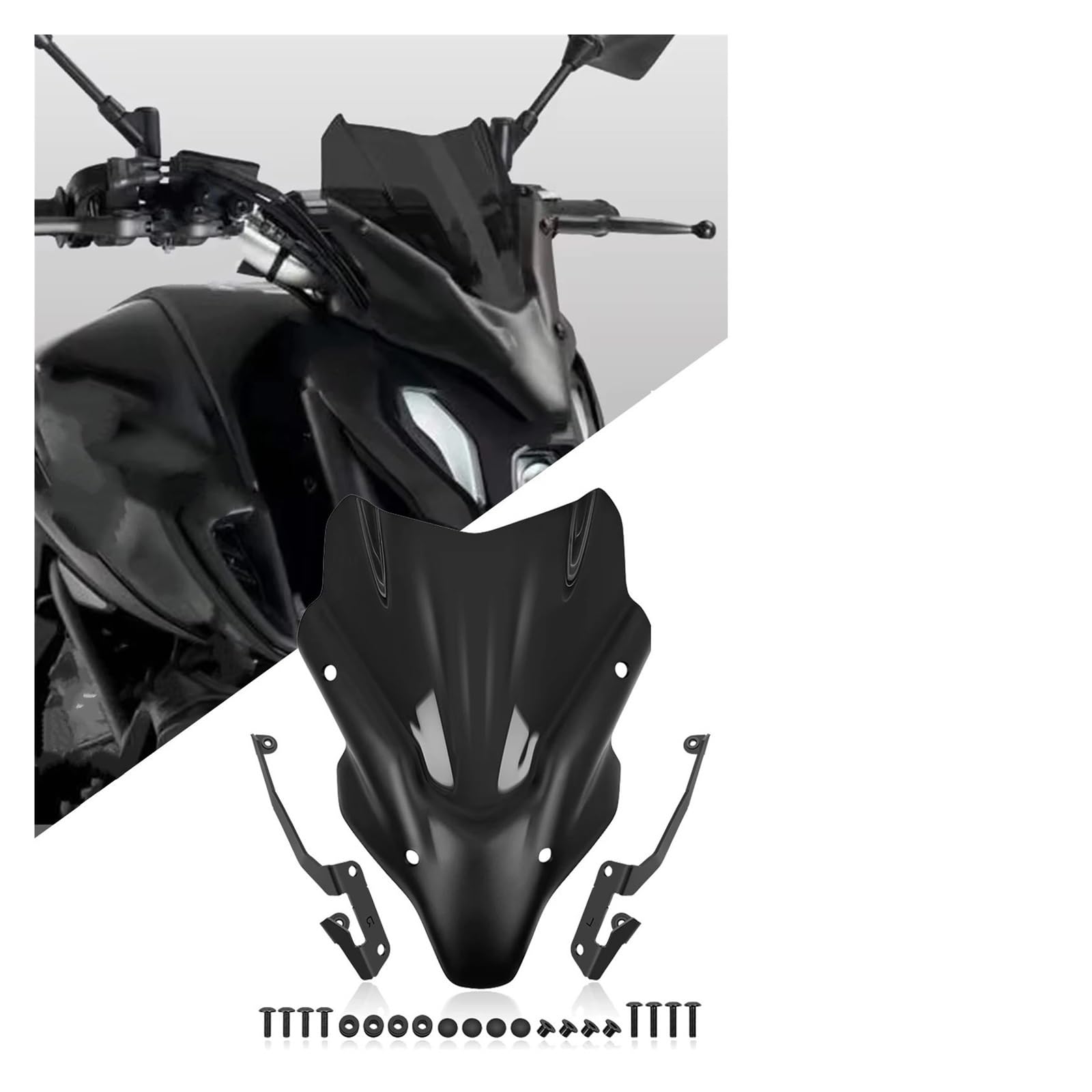 Deflector Parabrisas Motocicleta para MT-07 FZ07 MT07 Pure 2024 2023 2022 2021 Visera Deflectora, Cubierta De Carenado