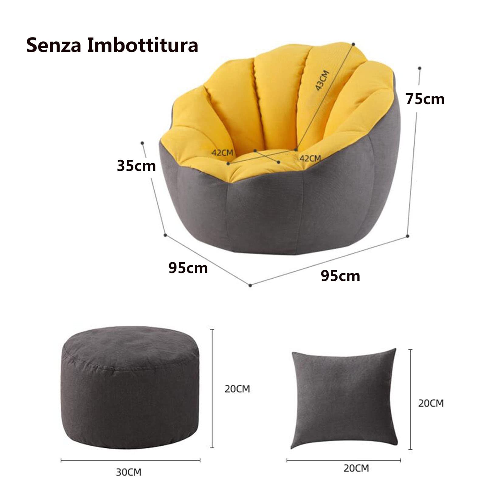 Pouf Chaise Longue, Pouf pour Adultes et Adolescents pour Organiser Les Animaux en Peluche, Jouer à la Lecture et se détendre, Rose