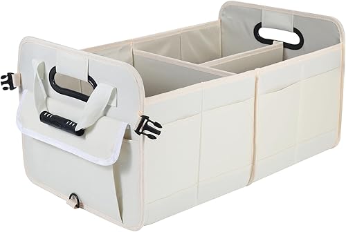 Miniatura 6 de Organizador de maletero de automóvil, SUV, organizador de almacenamiento resistente para accesorios de automóvil, herramientas, artículos diversos.