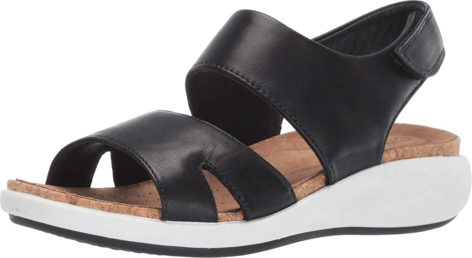 Clarks Women's Un Bali Sling Sandal, Black Leather, 7.5