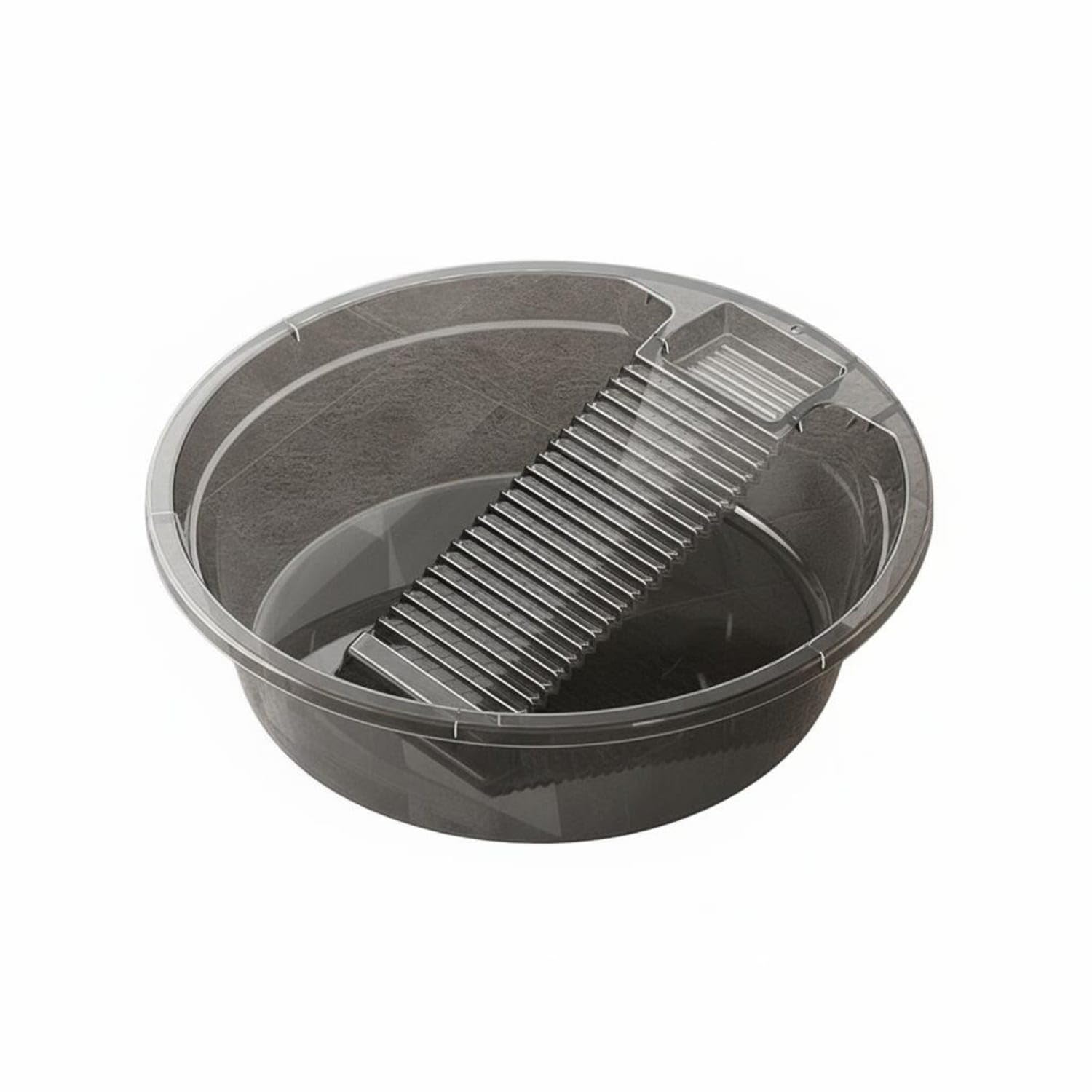 Multi-Purpose Wash Basin with Washboard Heavy Duty Hand Wash Tub with Scrub Board Long-Lasting Construction ABS Laundry Tub Large Capacity for Dorm Room, Transparent Black, L-image-30