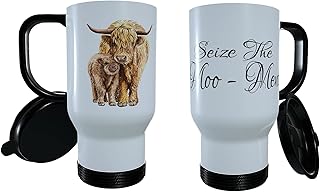 Highland Cow & Baby Travel Mug, Highland Cow Travel Mug, Thermal Coffee Mug, Cow Travel Mug, Highland Cow Themos Tea Mug, Highland Cow Baby