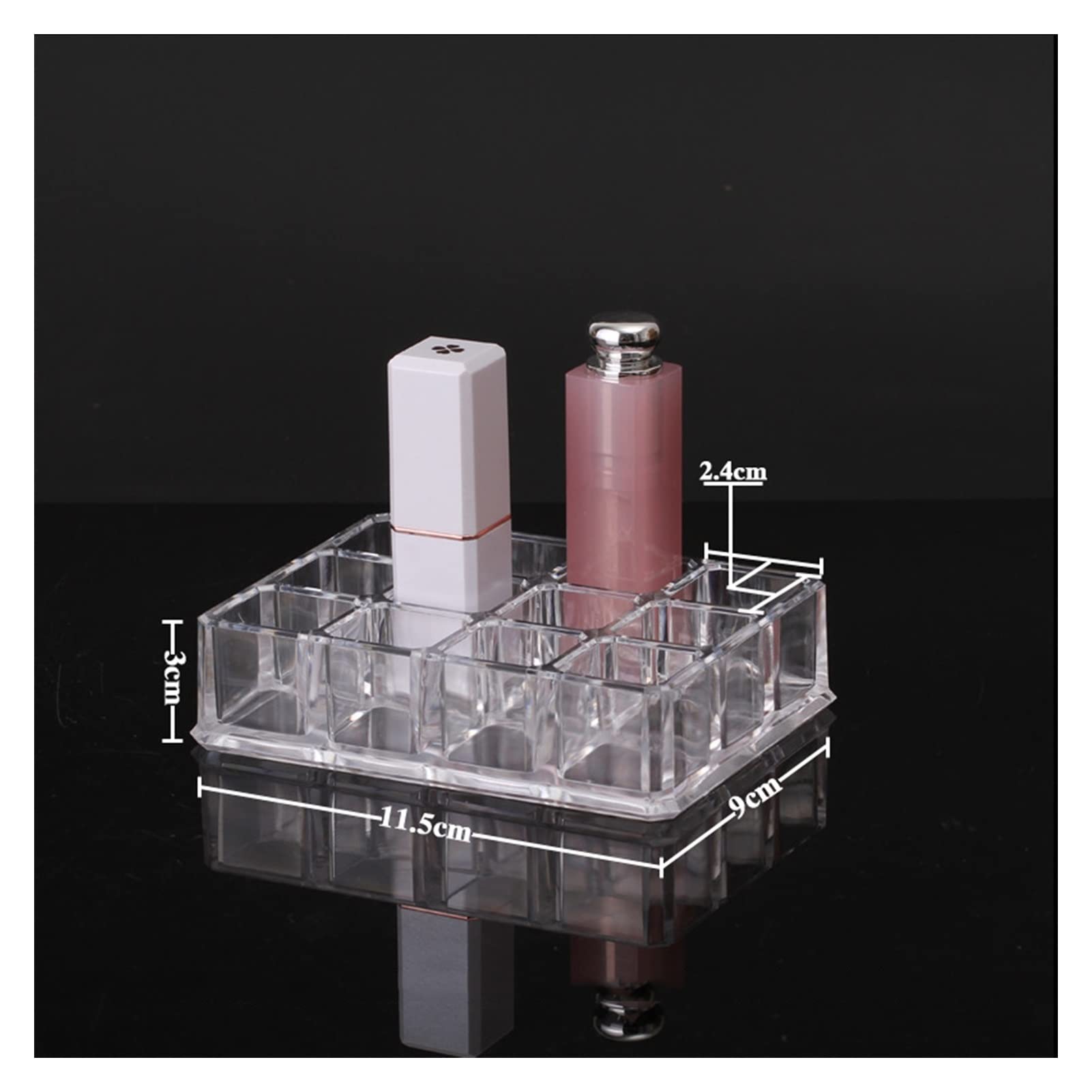 Organizzatore di trucco New Clear Acrilico Trucco Acrilico Organizzatore Desktop Scatola di immagazzinaggio Cosmetico Rossetto Nail Polish Supporto Delle Donne Trucco Strumenti Organizzatore espositor