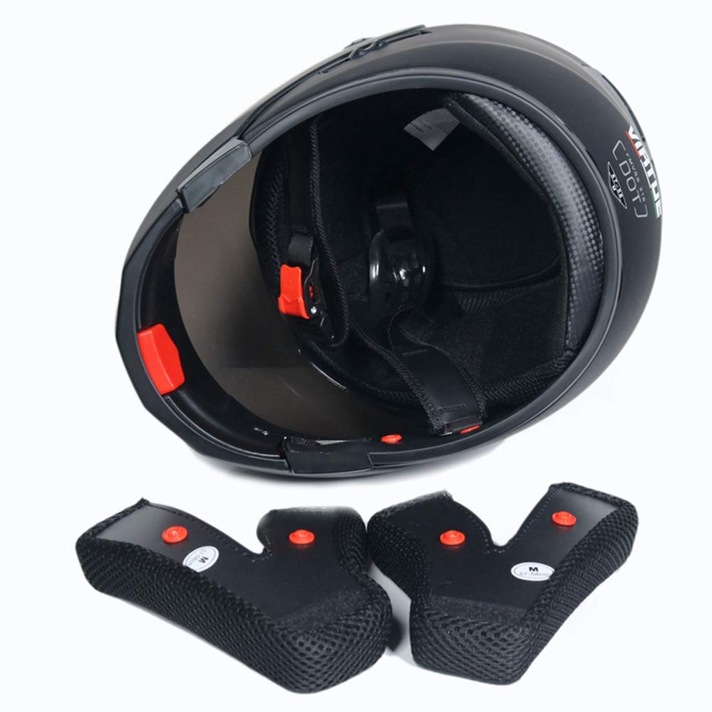 Casco moto integrale Casco Moto a Prova di Vento Impermeabile Integrale Caschi Protettivi Fodera Rimovibile Doppia Visiera con Regolabile
