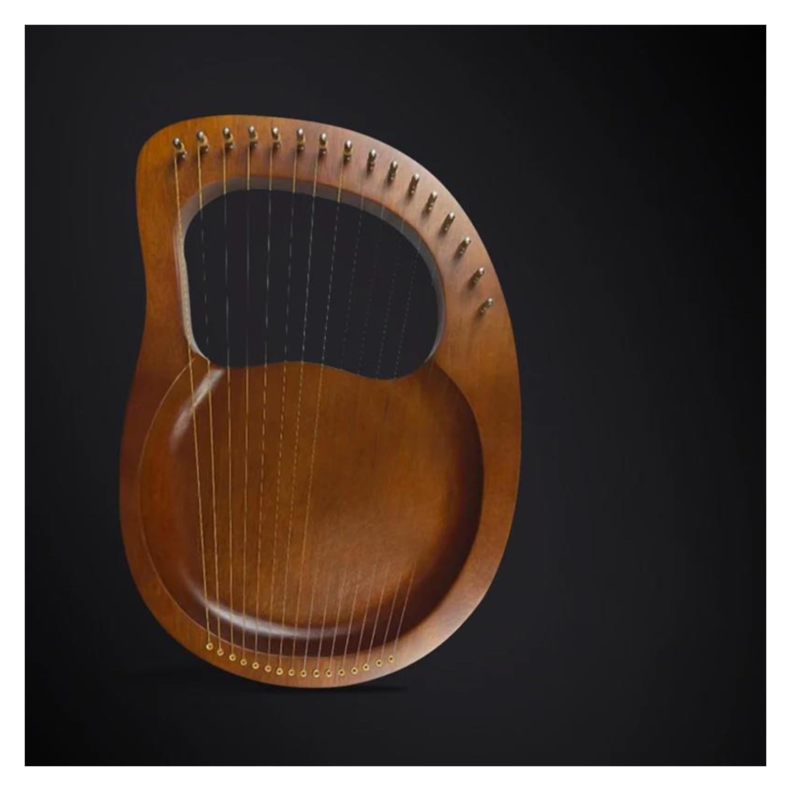 harfe instrument Holz Mahagoni Leier Harfe Mit Tuning-Tool Für Anfänger Musical Instrument 16 Saiten Saiten(Coffee)