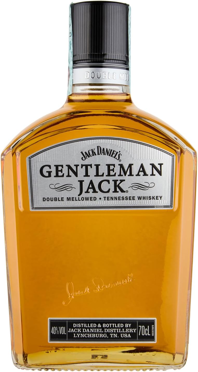 Jack Daniel’s Gentleman Jack Tennessee Whiskey, 70 cl | Double Charcoal Mellowed for Exceptional Smoothness | Premium Tennessee American Whiskey | 40% ABV