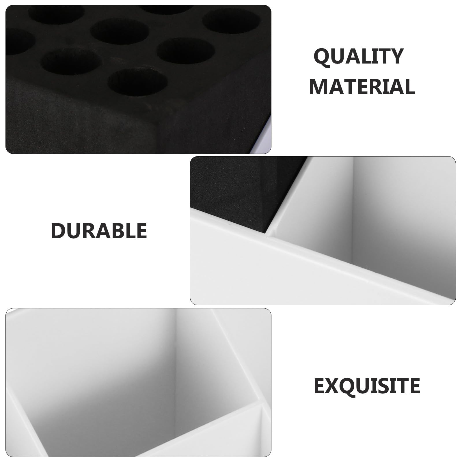 Organizer Cosmetici da Scrivania Bianco in Abs, Contenitore Multiuso