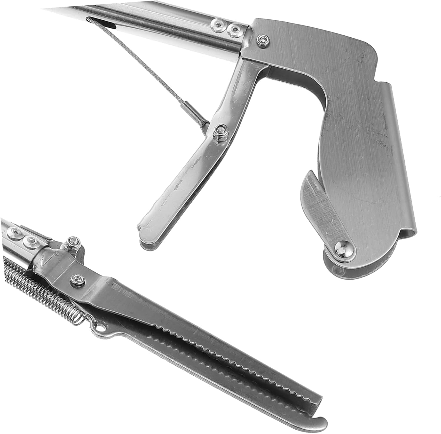 ibasenice Snake Grabber Tool: Stainless Steel Folding Long Reach Reptile Catcher Tongs - Heavy Duty Snake Tong for Crabs Fish and Wildlife Animal Handling