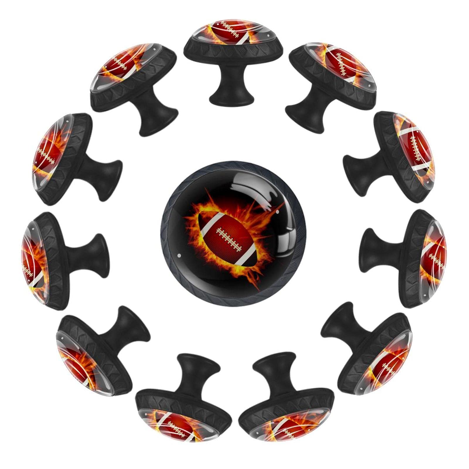 Boutons de tiroir football américain 35mm pour réparer et décorer une commode d'enfant usée