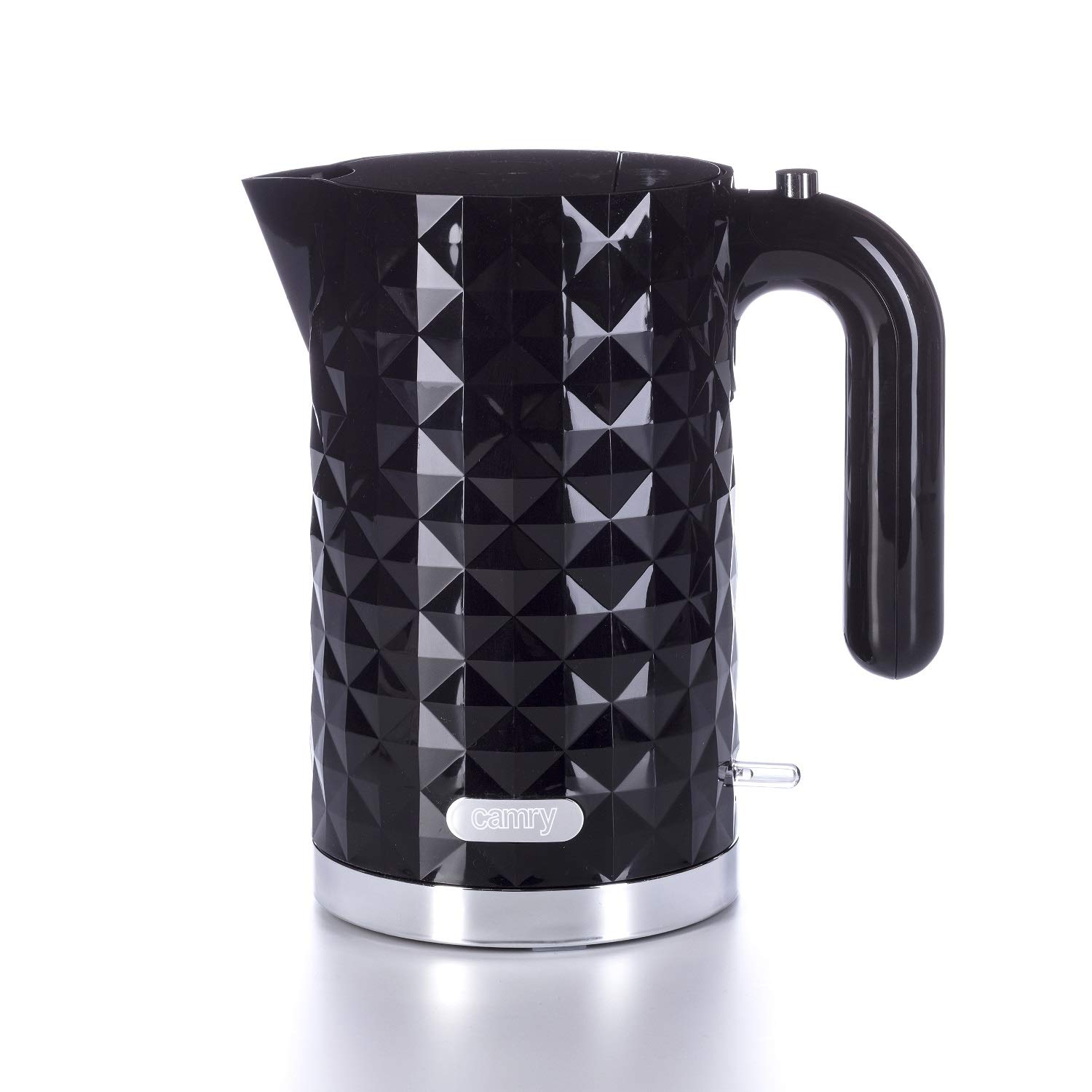 Adler Kettle Made of Plastic with Capacity of 1.7 liters and 2200 W Power CR 1296b, Black