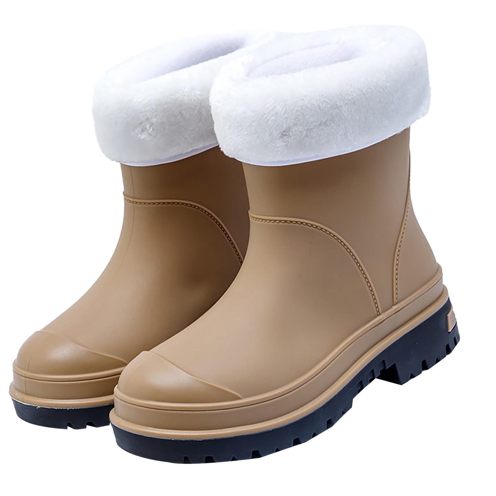 Klaring UK Vrouwen Dames Warme Wellies Laarzen Enkelrubber Regenlaarzen