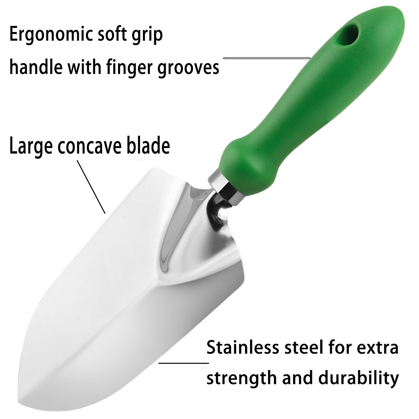 Ergonomic garden tools with soft grip handles