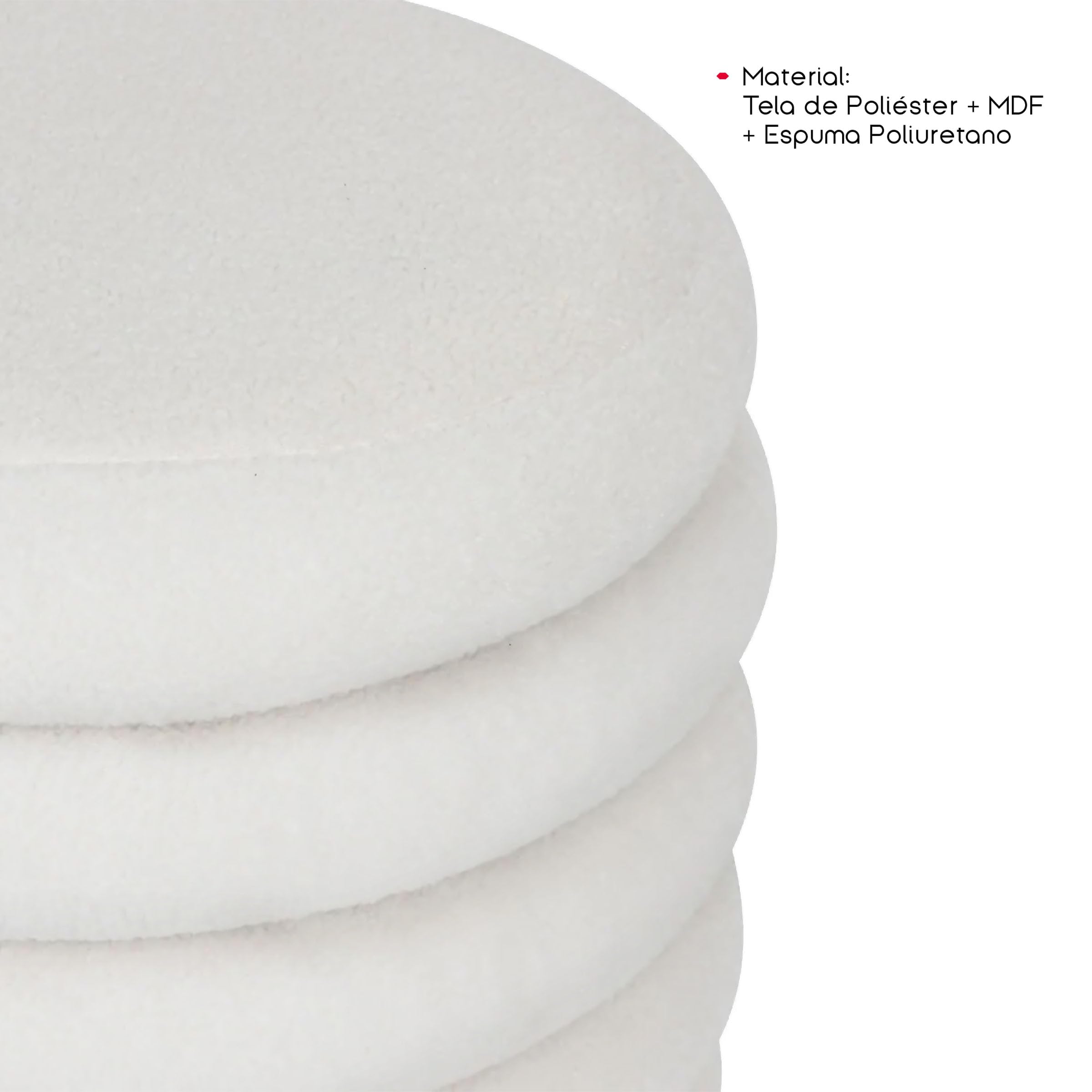 TIENDA EURASIA – Puff Banco Borrego | Material Estructura Pino, Panel de Contrachapado y Material del Acolchado Espuma de Poliuretano (PU) Tapa Abatible para Almacenaje | Medidas 59x45x40 cm | Blanco