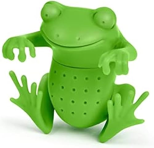Genuine Fred Tea Frog, infusor de té de silicona, verde