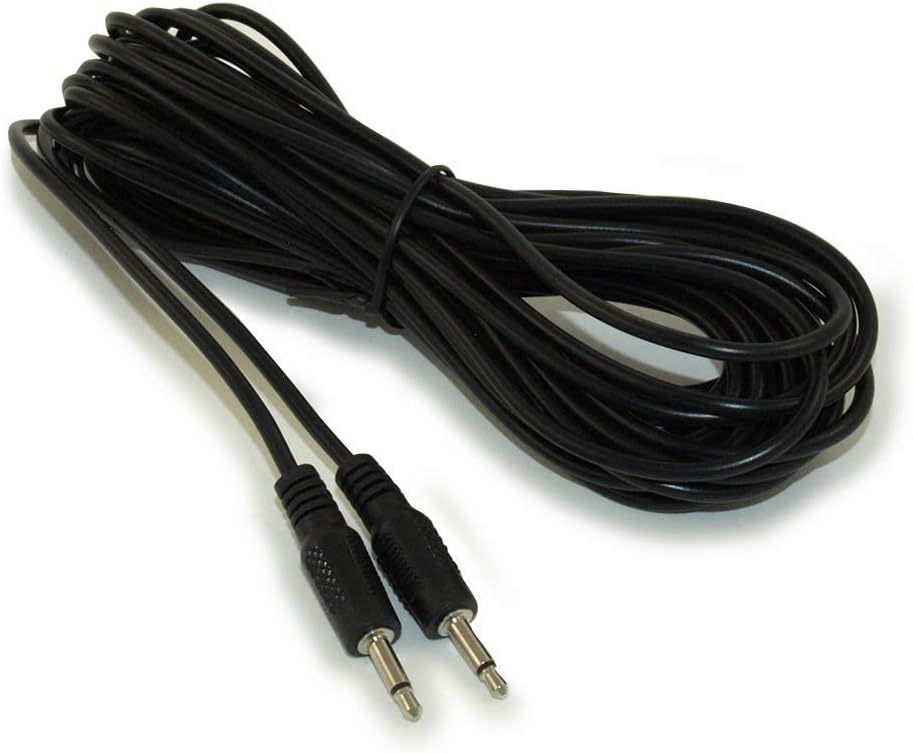 MyCableMart 25ft 3.5mm Slim Mono TS (2 Conductor) Male to Male Audio Cable