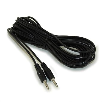 MyCableMart 25ft 3.5mm Slim Mono TS 2 Conductor Male to Male Audio Cable