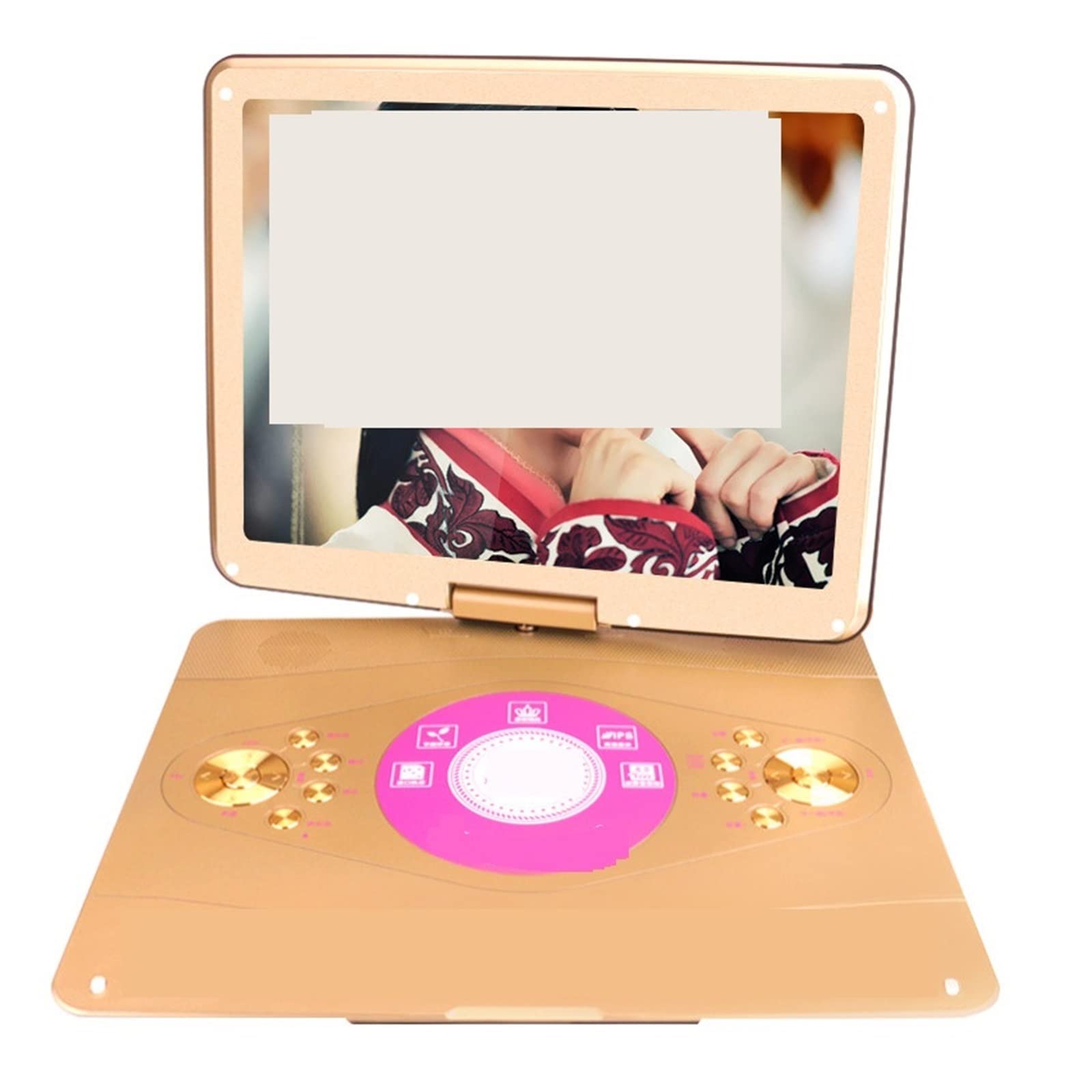 Reproductor de DVD portátil, Reproductor de DVD, HD LED 14 Pantalla 20 Pulgadas DVD EVD Player Super Slim Game Home Portable Moving 3D Disc Video Machine Altavoz TV, para el hogar, el Coche