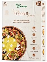 Beansy Creamy Coconut Ready to Eat Protein Beans 180g | 20g Protein | High Fibre Healthy Snack | Instant Veg Meal | Plant Protein Bean Mix with Coconut Yogurt Dressing | No Preservatives | Travel, Office & Gym Snack