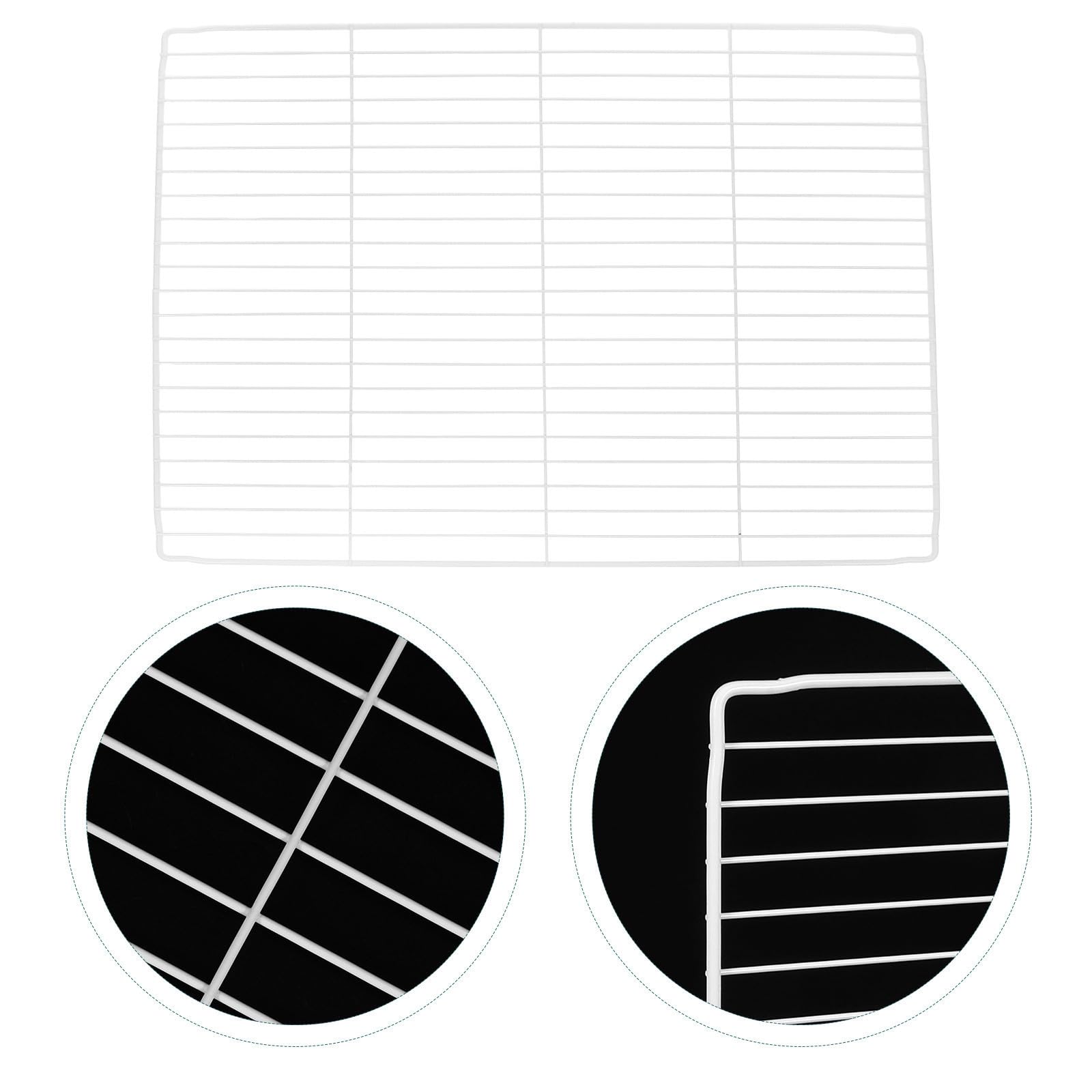 POPETPOP 3 Piezas Separador de Estante para Refrigerador, Divisor para Congelador Horizontal, 18x14x0,2 Pulgadas, Hierro, Blanco, Ajustable, Mejora la Visibilidad, CREA Espacios Dedicados,