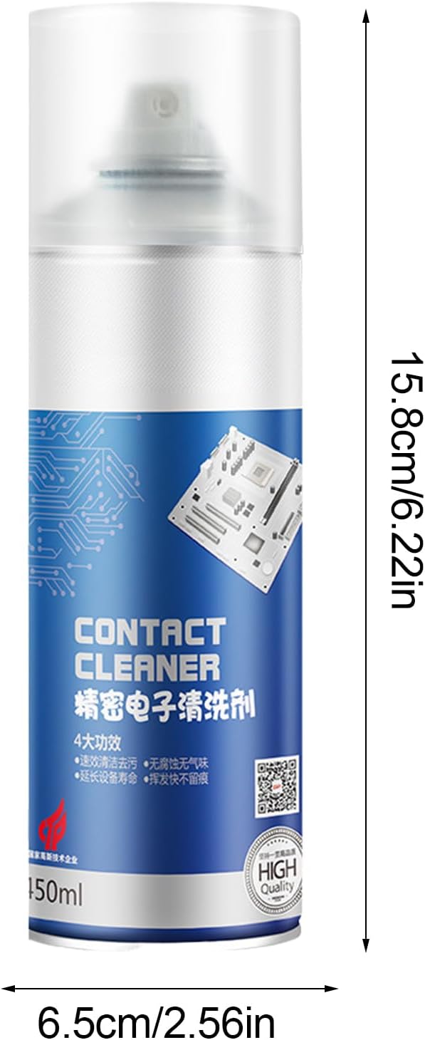 Circuit Cleaner Spray – Soft Contacts Agent, Professional Device Formula | Residues-Free Electrical Washing Fluid, Quick Evaporating Wipe Solution, Safe Multipurpose Appliance Mist, Non-Corrosive