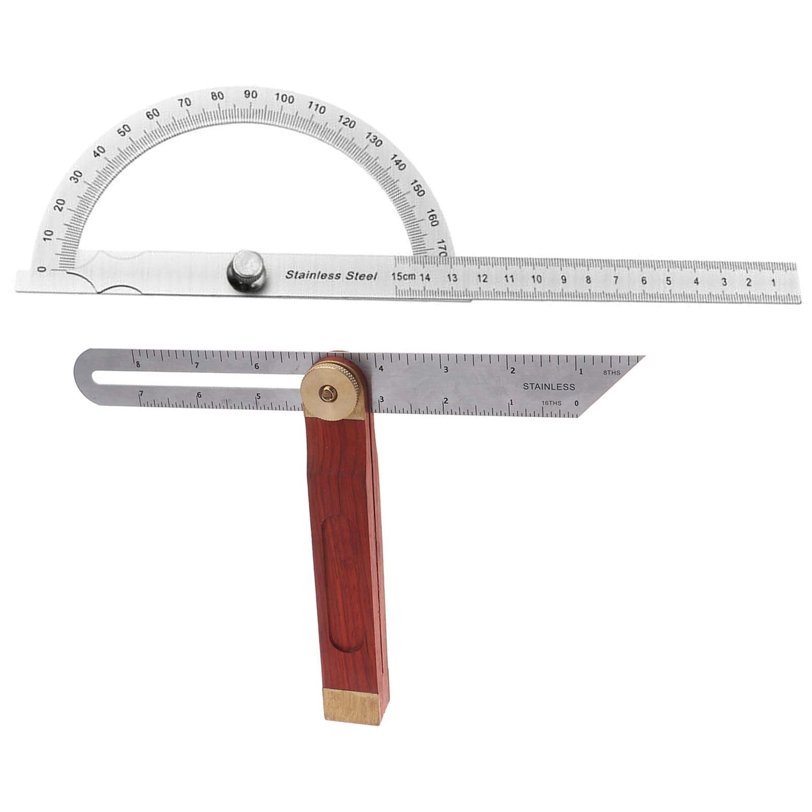 Pffiocix T-Bevel Sliding Angle Ruler Protractor Adjustable Angle Finder Ruler Wooden Handle Woodworking Protractor Tool