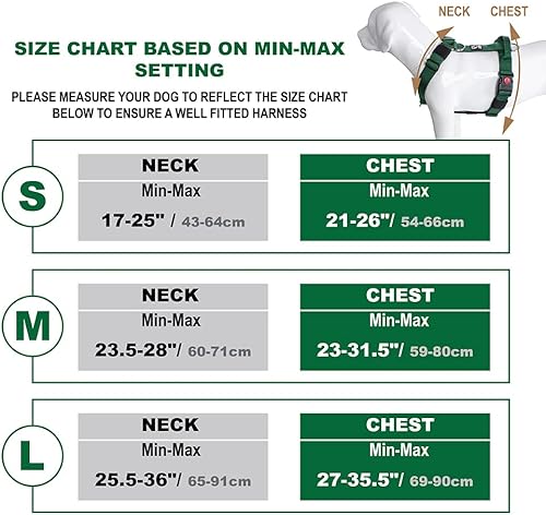 Miniatura 3 de TSPRO Arneses tácticos sin tirones para perros con asa, arneses acolchados para perros de 1.5 pulgadas, arneses fuertes para perros, arneses gruesos