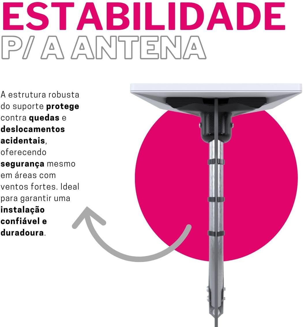 Suporte Articulado de Parede Laje Telhado Compatível com Antena, Modem e Fonte Starlink 3ª Geração