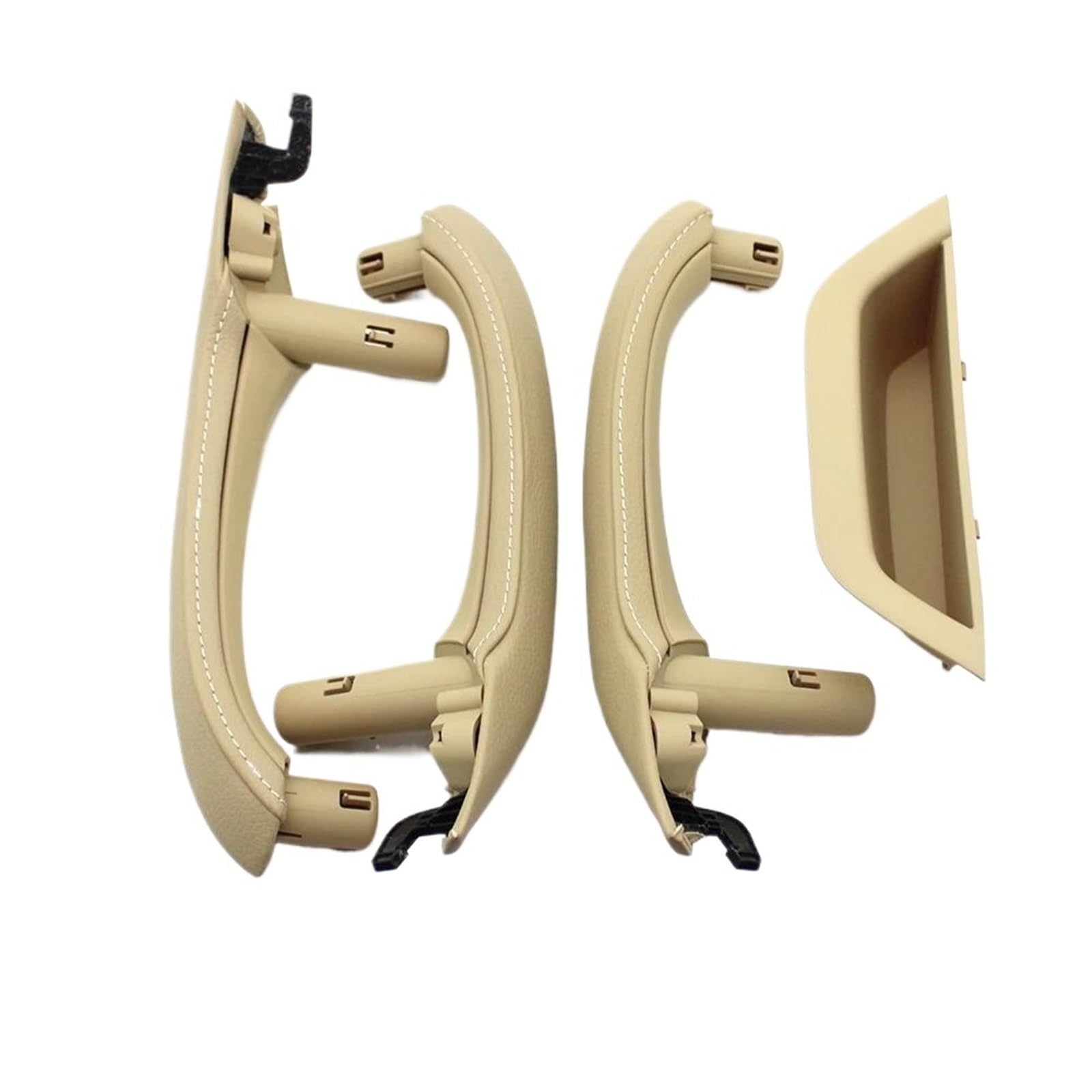 JYUTDW Left and Right Interior Door Handle Car Interior Door Handles Pull Accessories for BMW for X3 X4 F25 F26(RHD Beige)