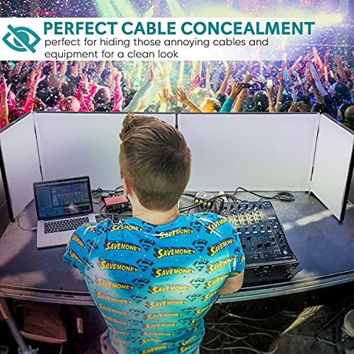 Pyle Dj Booth Foldable Cover Screen - Portable 5.6 Ft Tabletop Event Facade Front Board Video Light Projector Display Scrim Panel -Folding Steel Frame Panel Stand, Stretchable Lycra Spandex Pdjfac02 #TOP4