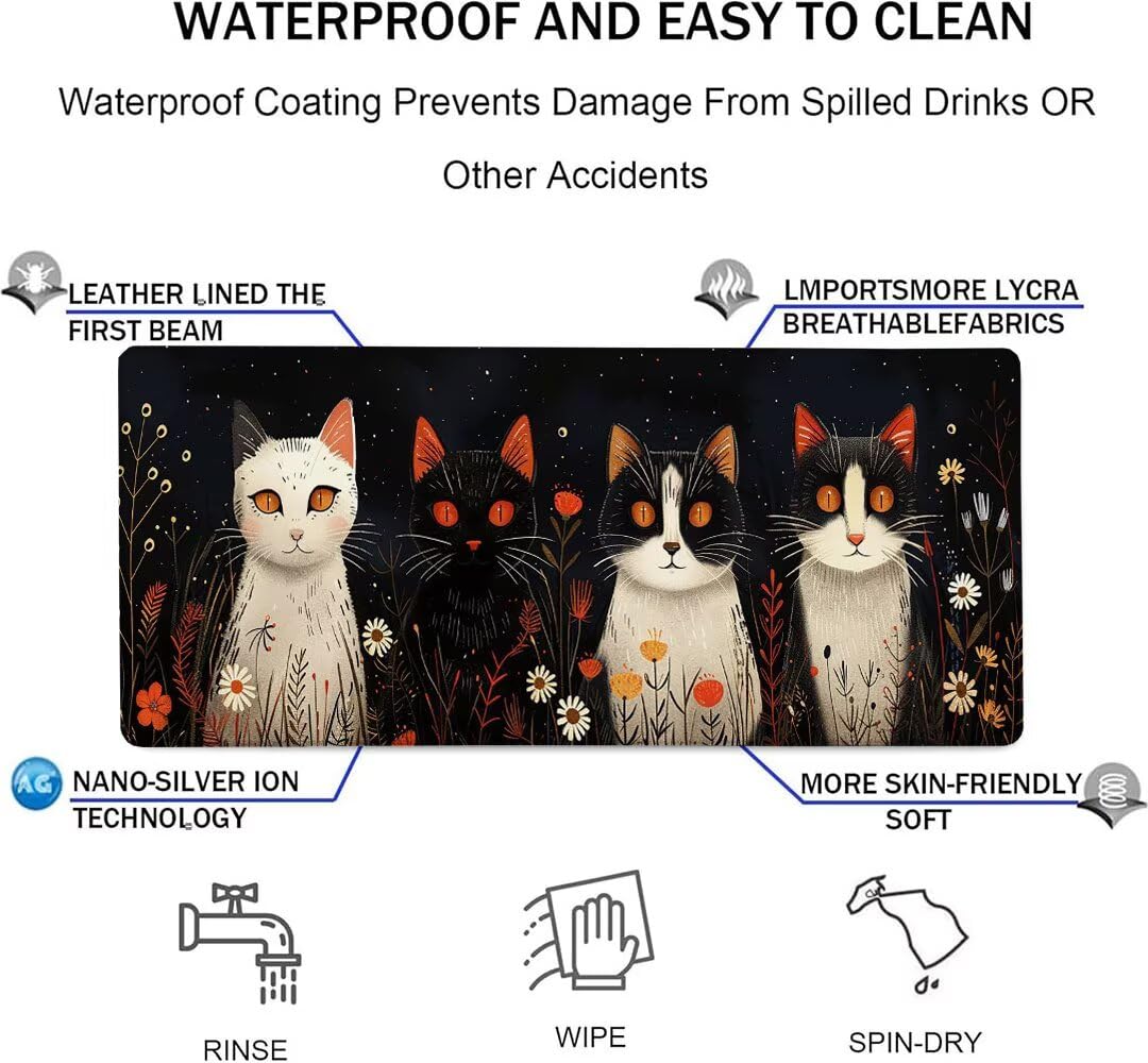 Mouspad XXL 1500x800x3mm Mouse Pad Groß Katze D-BVZ5E