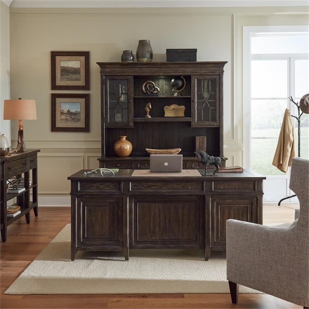LIBERTY FURNITURE INDUSTRIES, INC. Paradise Valley 5 Piece Executive Set in Brown