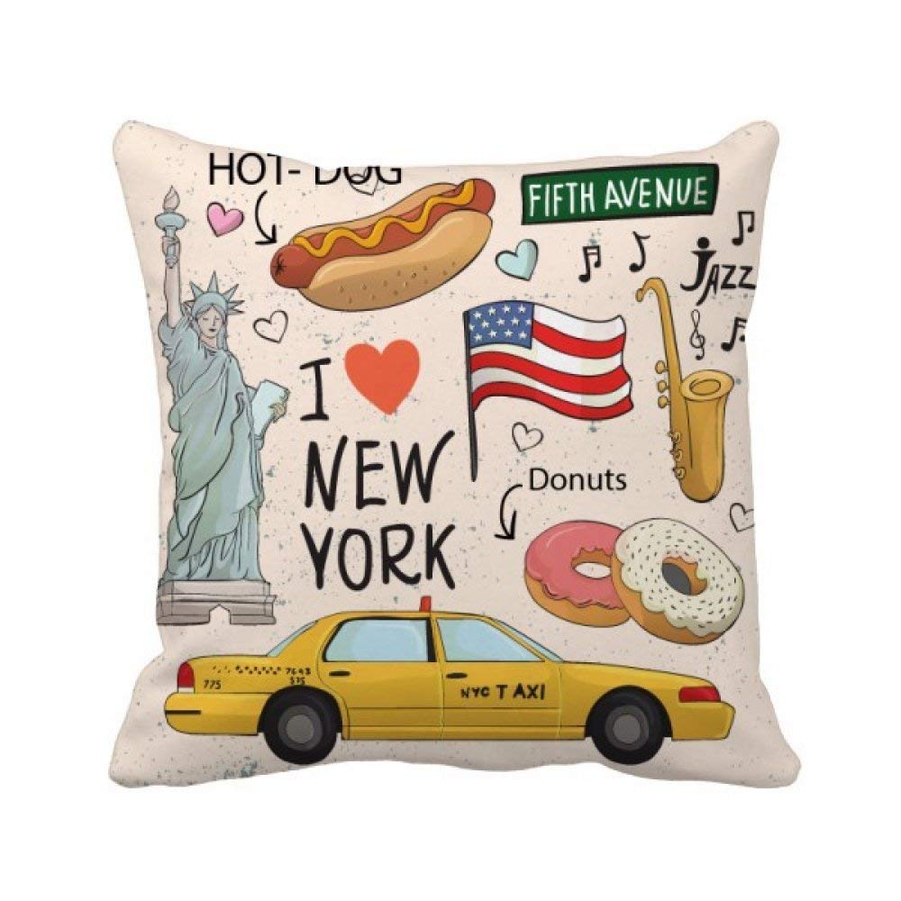 Oreiller de canapé 40x40 cm New York avec insert de rembourrage inclus