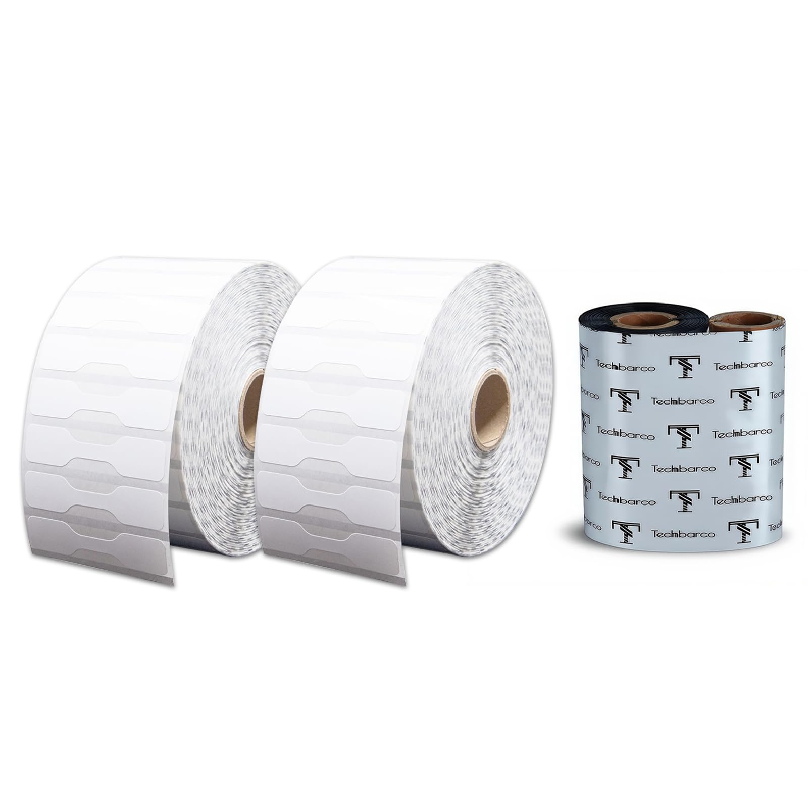 Étiquettes à bijoux en PET de 5,6 x 1,3 cm avec ruban en résine de 5,69 cm