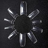 Makartt 500pcs Clear Color French Acrylic Europe Style False Nails fake Tips 10 Sizes for Nail Salons and DIY Nail Art at home (Clear)
