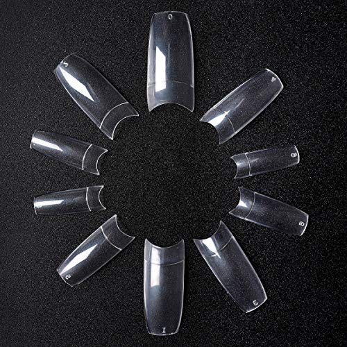 Makartt 500pcs French Nails Tips Press on Nails Clear False Nails Acrylic Nails 10 Sizes for Nail Salons and DIY Nail Art A-06