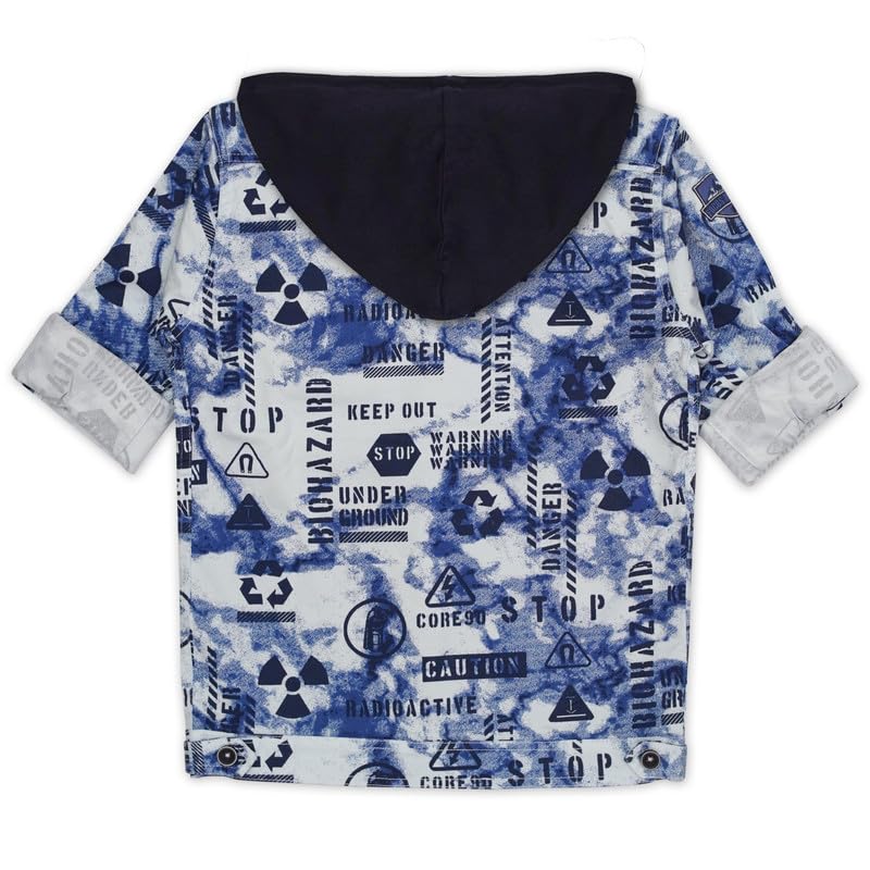 Image of CAVIO Boys Printed Casual Jacket With Hooded T-Shirt