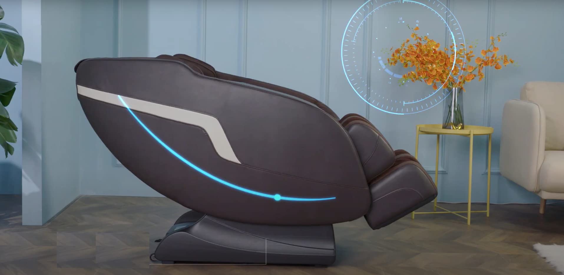 Fauteuil de Massage 4D Deluxe Blanc | Relax électrique | Massant pour Tout Le Corps | Télécommande | 6 Programmes Automatiques | Bluetooth